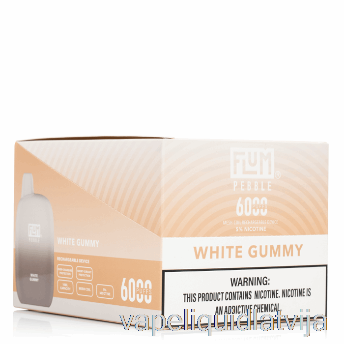 [10 Iepakojumu] Flum Pebble 6000 Vienreizējās Lietošanas Vape šķidrums